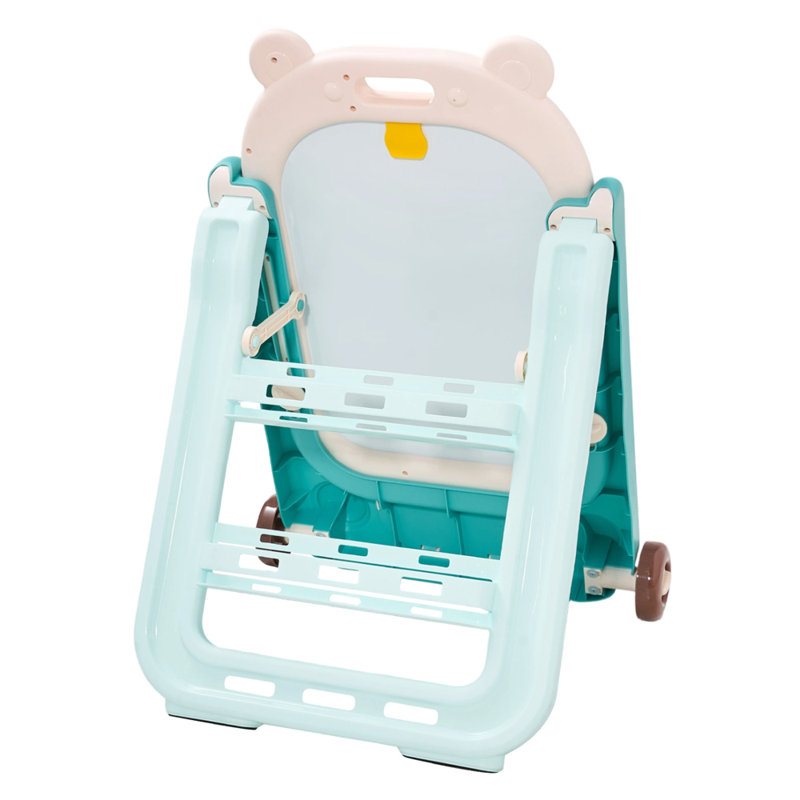 Height-Adjustable Dual-Sided Magnetic Easel for Kids