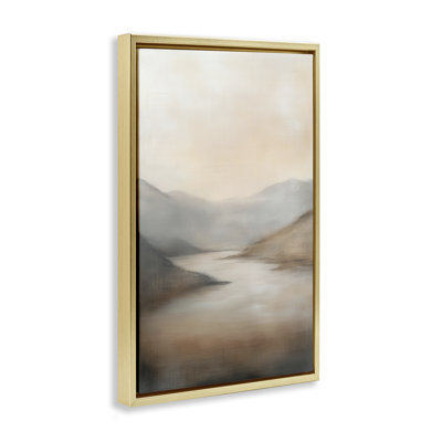 Formé par Mountains Landscape Floating Frame, design par Petal Prints Design