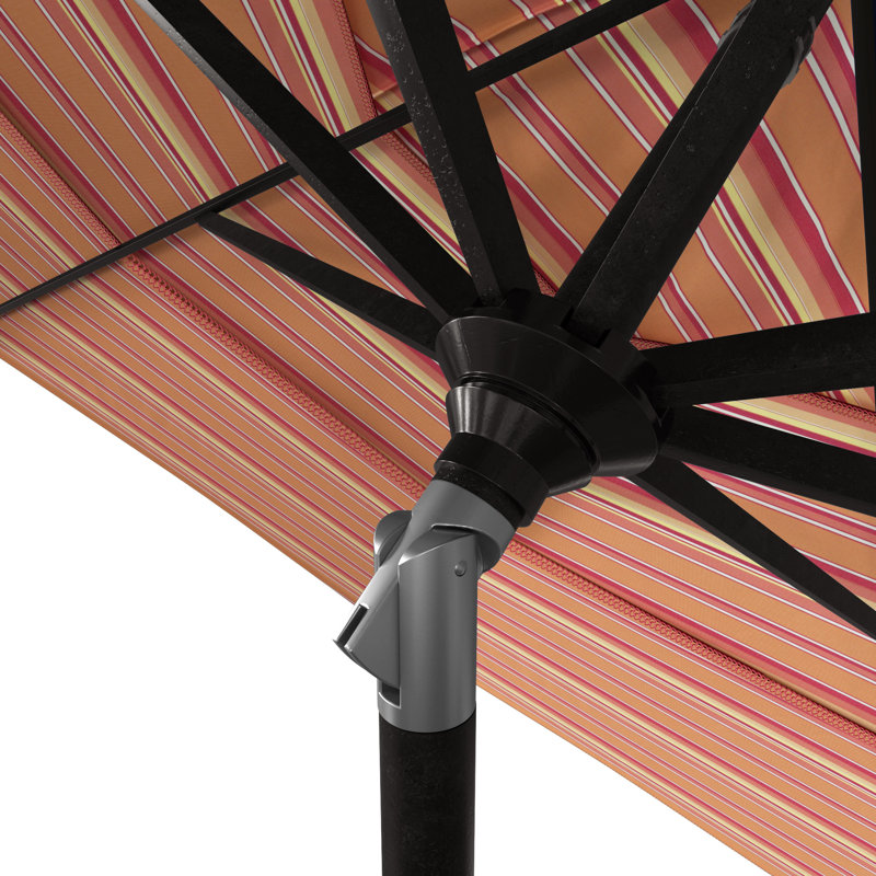 Parasol de marché de 132 po Doline, Sunbrella® mangue rayé Dolce