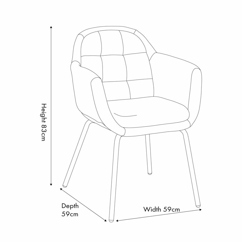 Bendte 40cm H Upholstered Metal Upholstered Back Accent, Cinnamon