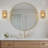1- Light Gold Metal Textured Glass Wall Sconce