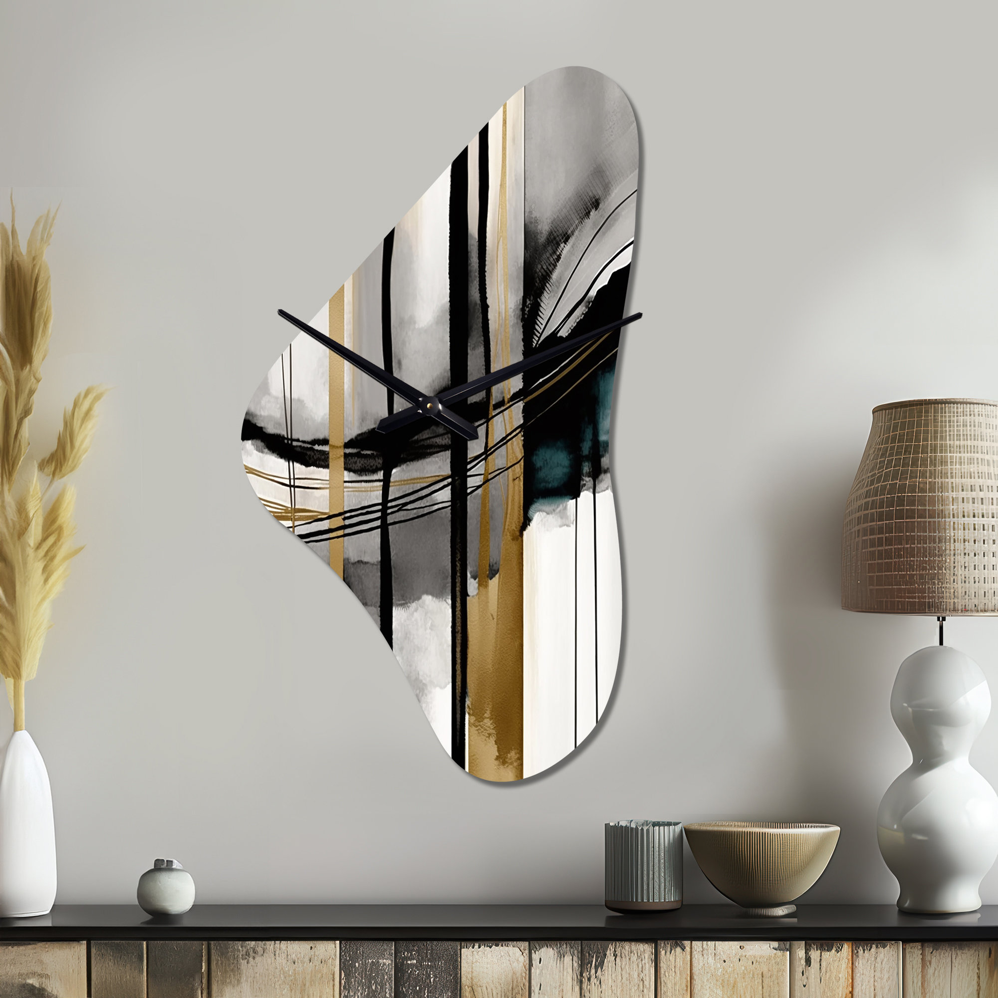 East Urban Home Xyliah Abstract Transitional Modern Shapes II ...