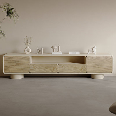Meuble télé moderne en bois manufacturé beige