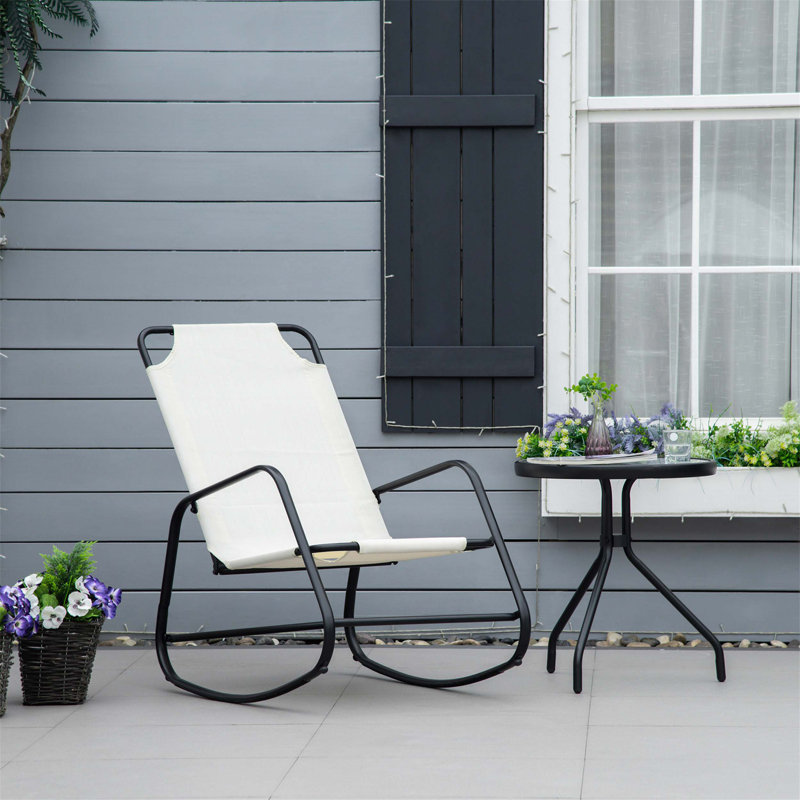 Chaise berçante Garden, Blanc