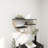 Wooden 3 Shelves Wall Shelf with Half Moon Shape
