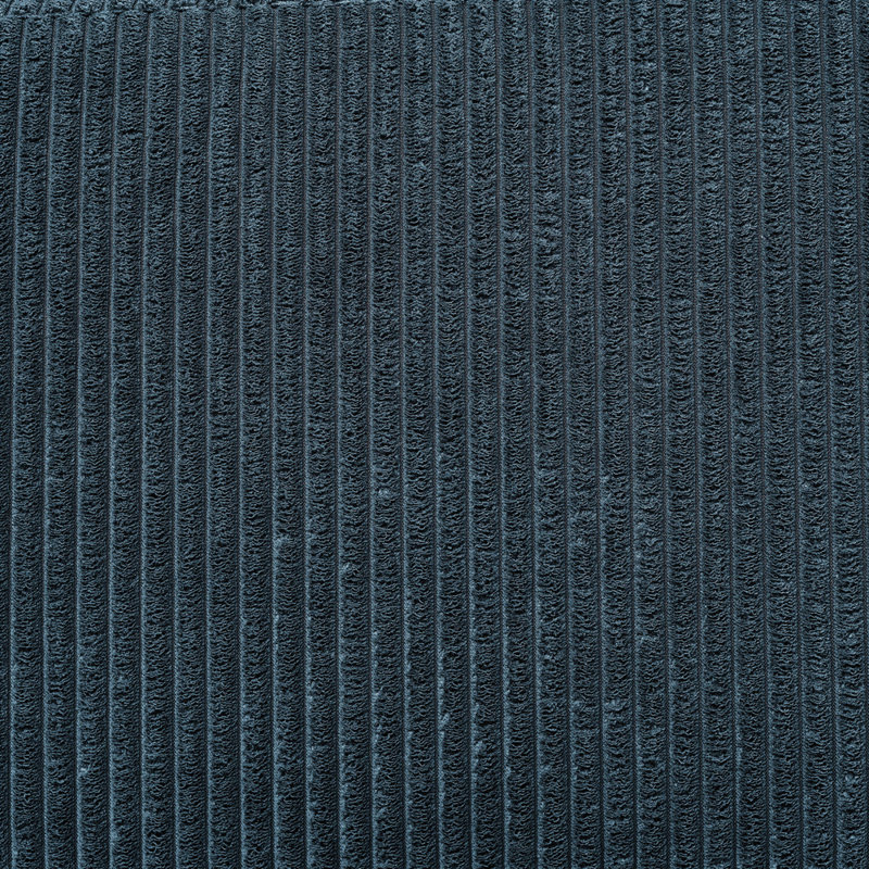 Canapé modulaire 3 pièces double, Velours côtelé bleu