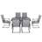 Barrucco 6 - Person Patio Dining Set with Rectangular Table-31421885