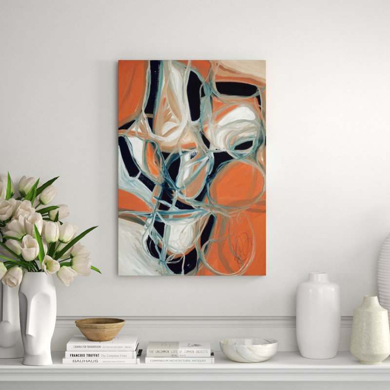 Intersecting Thoughts Painting by Kelly O'Neal, 43" H x 30" W x 1.5" D, Image Brush Gel