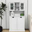 Armoire de rangement pour panier à linge Space - blanc avec deux compartiments et sacs Option de couleur stable et fonctionnelle-1515211105