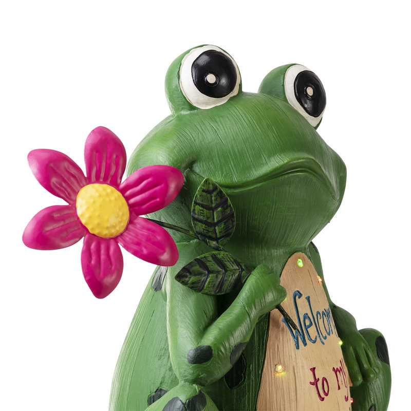 Jerri Frog Plastic Garden Statue