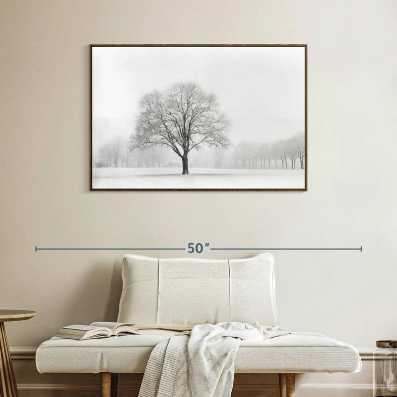 Debout seul, Cadre flottant en noyer, 40 po x 27 po