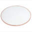 Table ronde blanche en verre givré