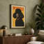 Poodle Portrait Retro - Wrapped Canvas-585346977-585347002