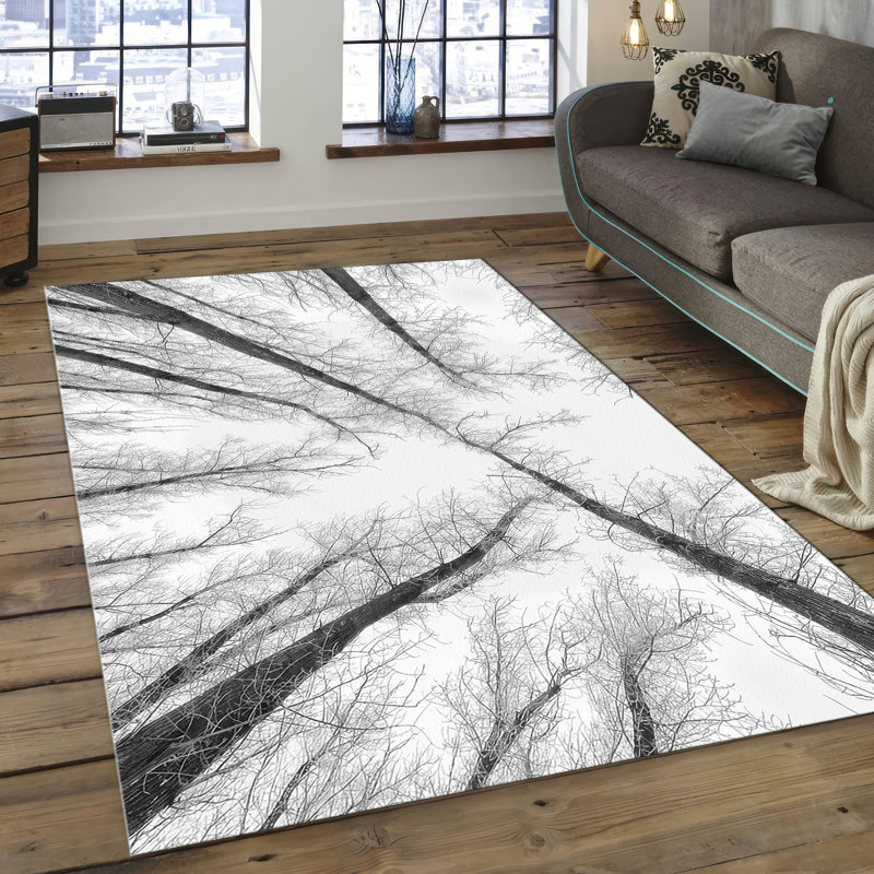 Exquisite Floral Pattern With Pile Soft Type Printed Rug Perfect for Adding a Touch of Elegance to Your Living Room or Bedroom Decor