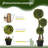 90cm Faux Moss Topiary in Cement Pot