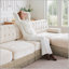 135.6 " Velvet L-Shaped Sectional with Ottoman