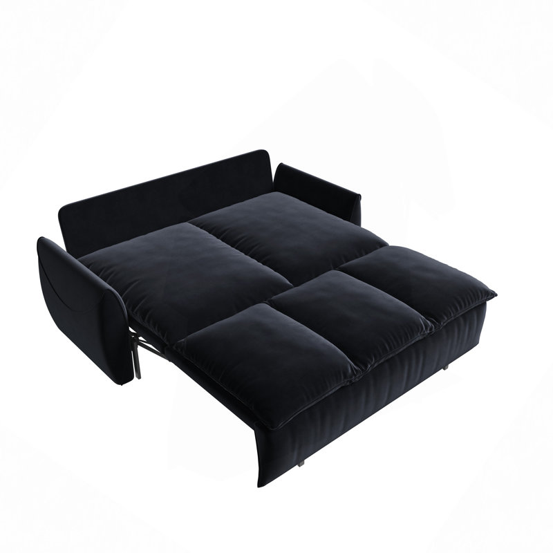 Canapé-lit convertible de 70,9 po, canapé-lit escamotable en nuage 3 en 1, causeuse en velours multifonctionnel, parfait pour le salon, la chambre à coucher, un appartement, un bureau