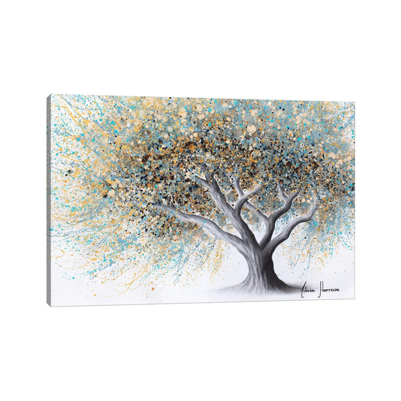 Spotted Teal Tree - Gallery-Wrapped Canvas Giclée
