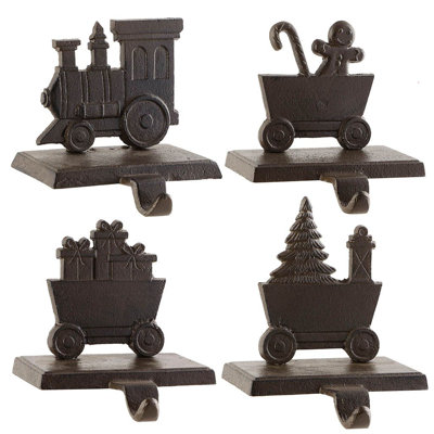 4 Piece Train Stocking Holder Set