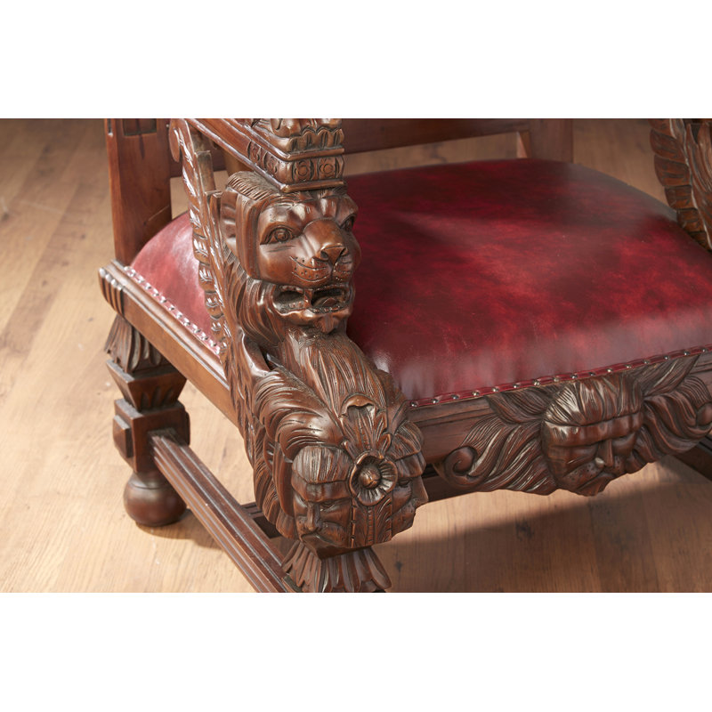 Fahy Tufted Armchair, Dark Red
