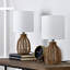 Lampe de table en rotin de 13 po Bailes