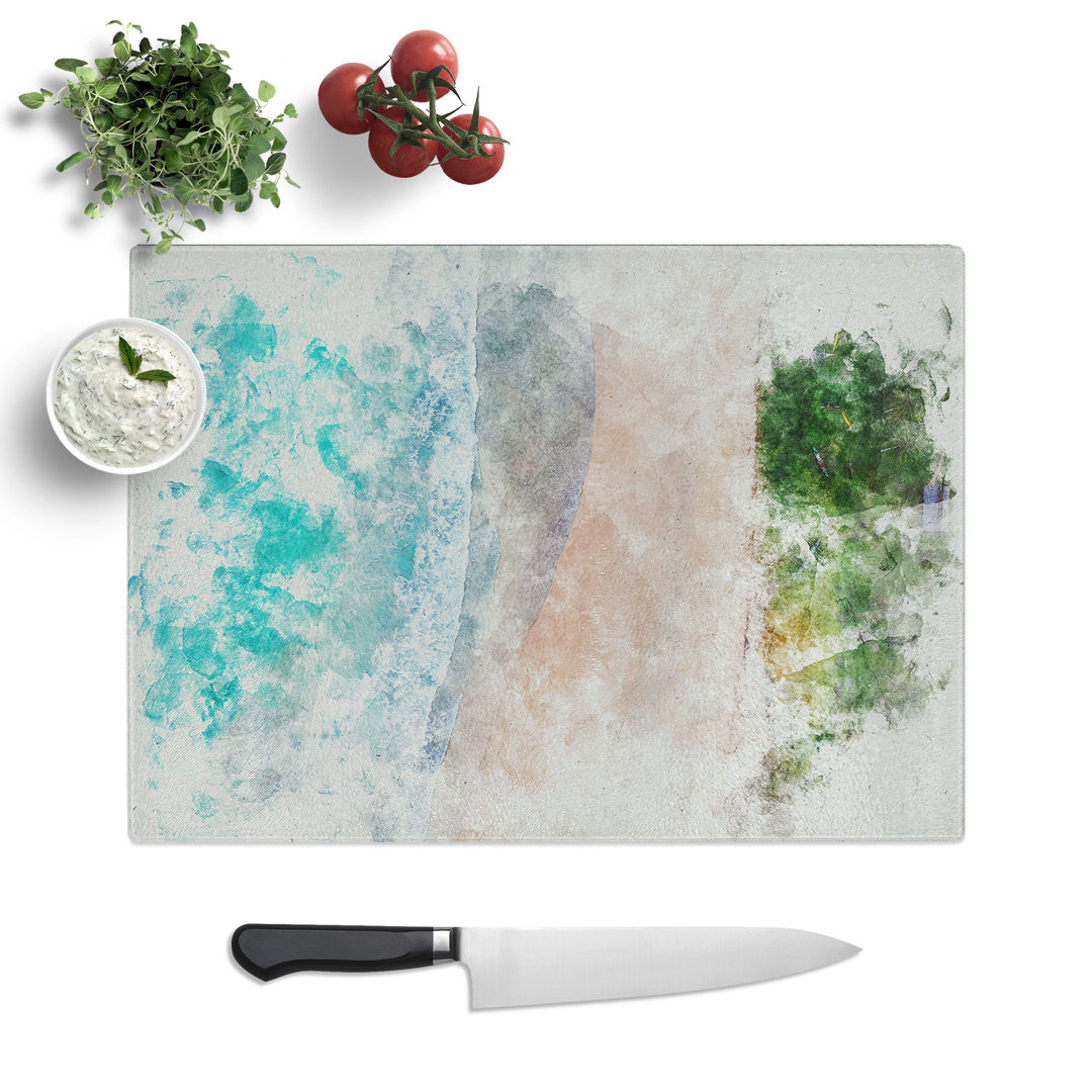 Nacpan Beach in El Nido Philippines Watercolour Chopping Board