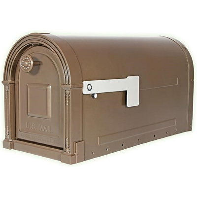 Mailboxes Garrison Large Capacity Galvanized Steel Venetian Bronze, Post-Mount Mailbox