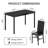 Dining Table Set For 4, Rectangle Dining Room Table Set With Four Chairs And Faux Marble Top, Dining Table Set With Backrest For Dining Or Living Room-844023891-844023888