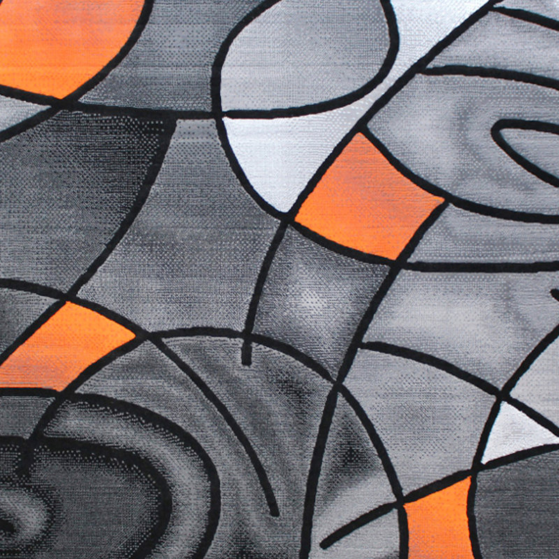 Sioar Modern Abstract Pattern Olefin Accent Area Rug, Rectangle 5' x 7'