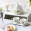 Luxury Ceramic Tea Set For Gifting And Entertaining, Includes Teapot, Cups, Saucers, And Warmer, Elegant British Royal Style Design For Afternoon Tea