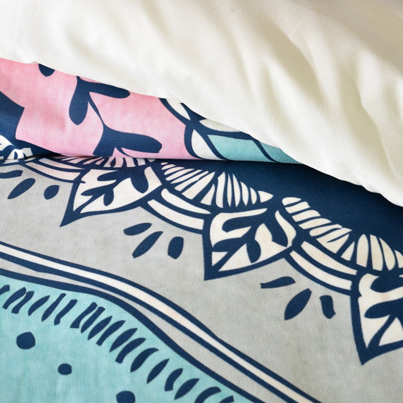 Rosebudstudio Polyester Floral Duvet Cover, Queen Duvet Cover + 2 Standard Shams