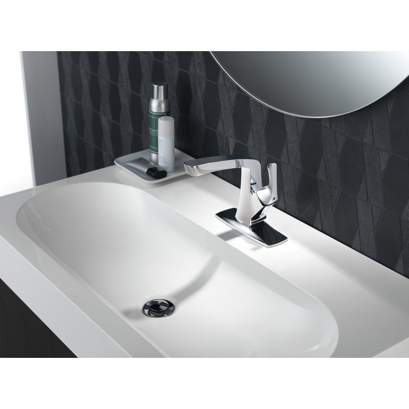 Vesna Single Hole Bathroom Faucet with Drain Assembly, Single Handle Bathroom Sink Faucet, Chrome