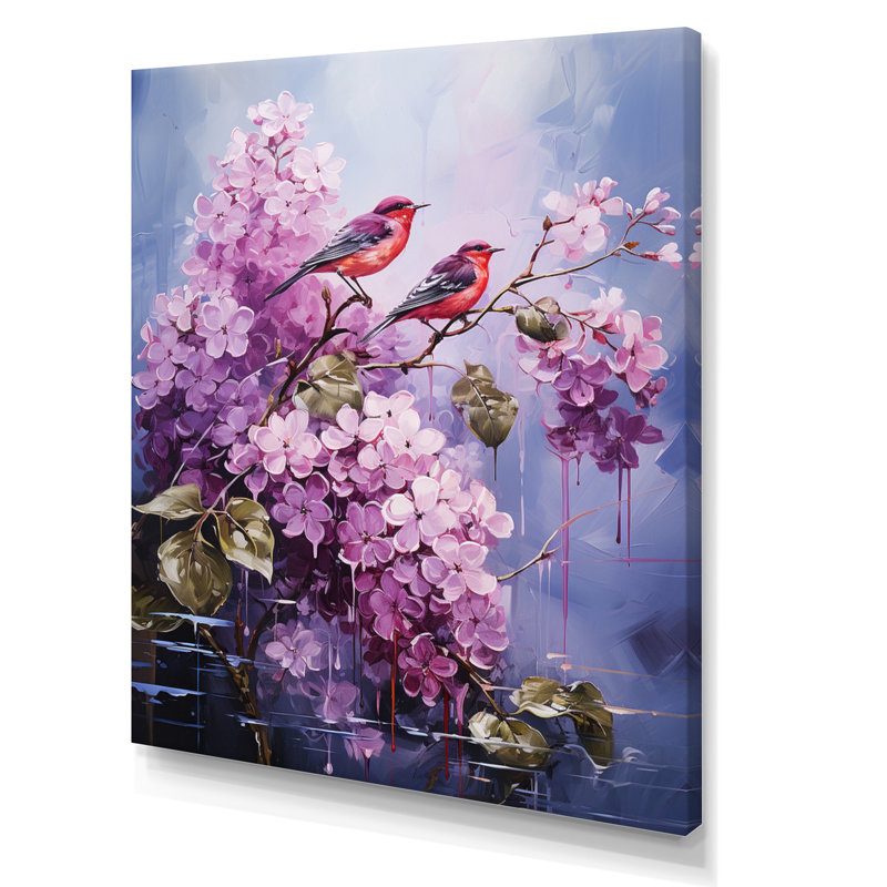 Lilas lilas sérénade IV sur toile, H 32 po x l 24 po x P 1 po