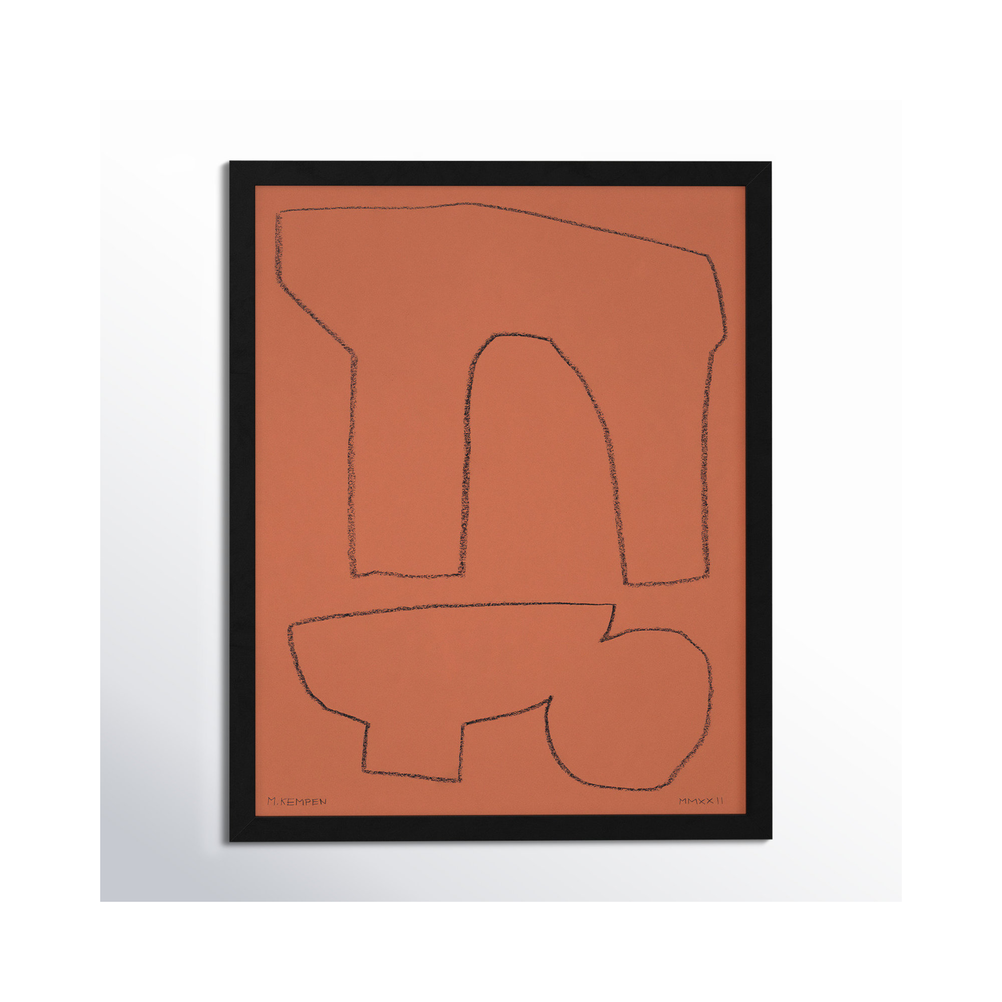Earth 1 by Michael Kempen, Black Framed, 16" W x 20" H