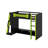 Twin Size Loft Bed With Desk And RGB Light-1194385795
