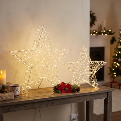 UL Electric Lighted Holiday Stars Set of 2 - Lg 27.5"H