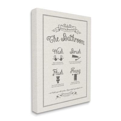 " Guide To Bathroom Procedures Linen Look " by Lettered And Lined