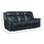 MS 87.5" Genuine Leather Pillow Top Arm Reclining Sofa-72298110-109104892-109104893