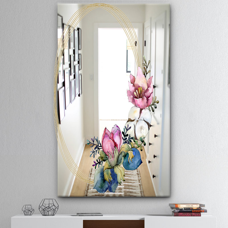 Efflorescent Gold Simple 15 - Traditional Mirror - Wall Mirror, 32" H x 24" W