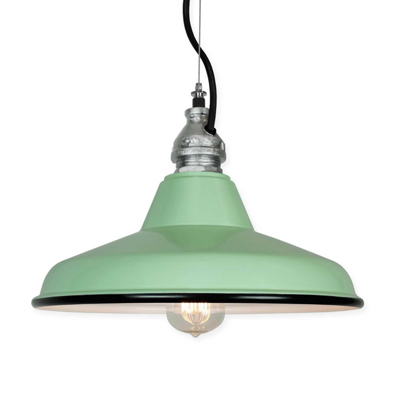1 - Light Mint Green Dome Pendant