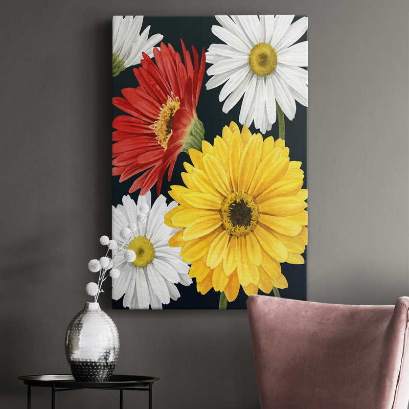 Gerbera - impression sur toile tendue, L 12 po x H 18 po