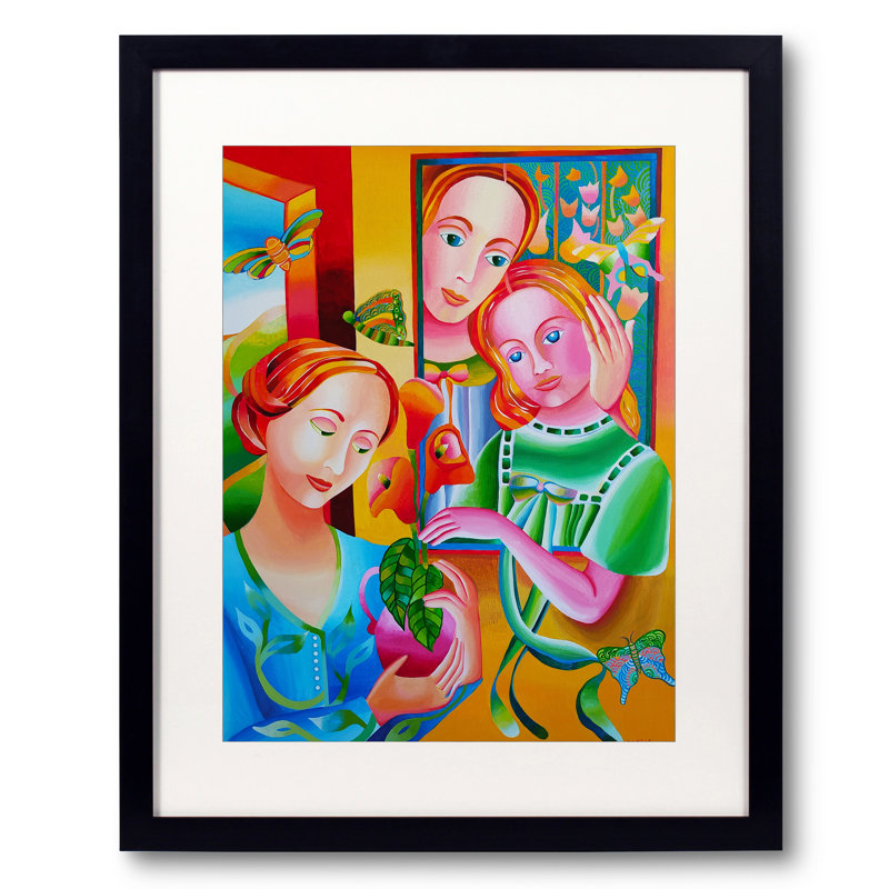 The Family Print by Mairim Perez Roca, 20" H x 16" W, Black Framed Paper
