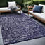 Tapis d'extérieur réversible en plastique bleu et blanc Aldo-1798815127