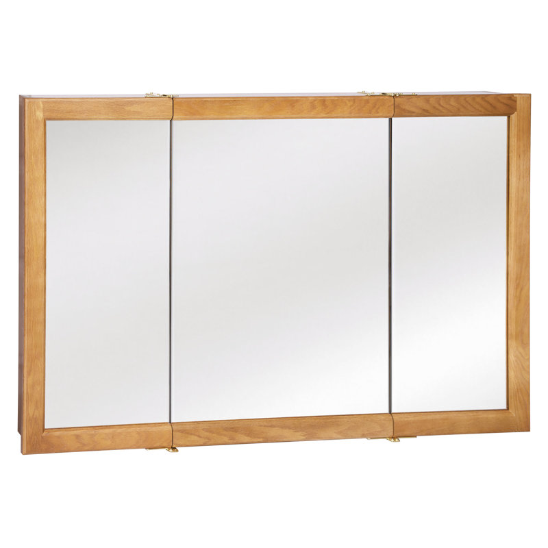 Armoire à pharmacie pour salle de bain, fixation murale, miroir, Chêne muscade, H 30 po x l 48 po x P 5 po