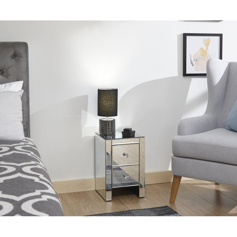 Portalia 30cm W Bedside Table, 45cm H x  30cm W x 30cm D