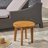 Rustic Outdoor Side Table with Slat Panel Design-131638460
