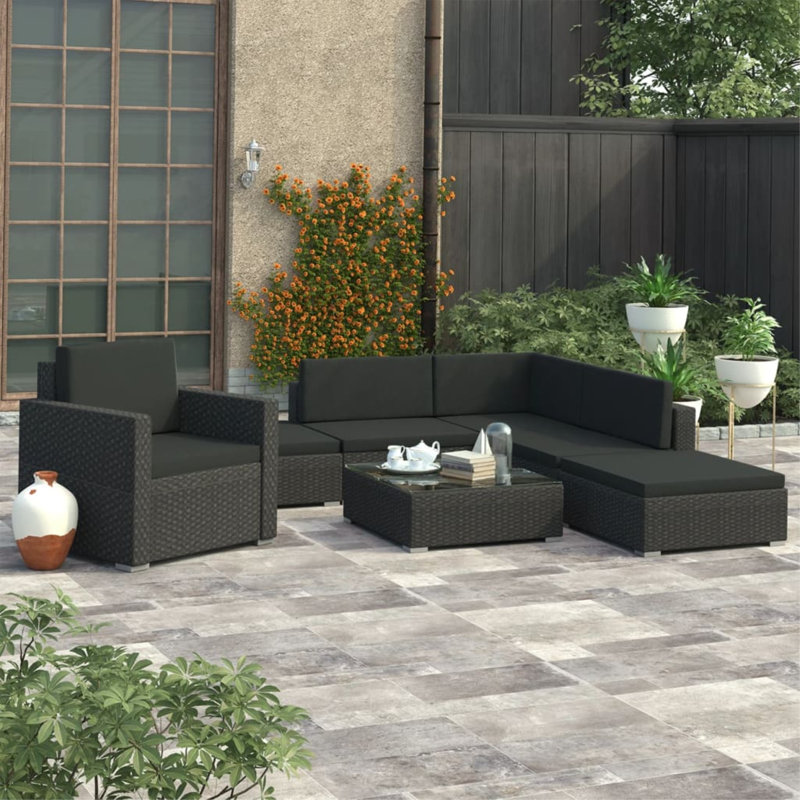 6 Piece Sectional with Cushions