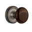 Classic Rosette with Brown Porcelain Door Knob-2095654326