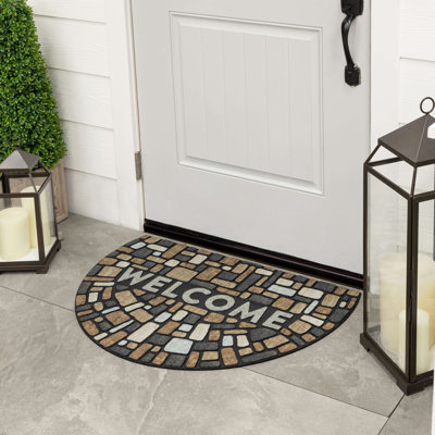 Drifted Nature Rocks Novelty Weather Resistant Door Mat