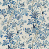 Chifu Hydrangea Bird Archive 100% Linen Performance Fabric